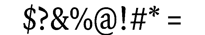 GTCanon SNarrowMedium Font OTHER CHARS