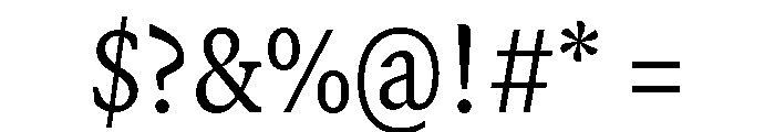 GTCanon SNarrowRegular Font OTHER CHARS