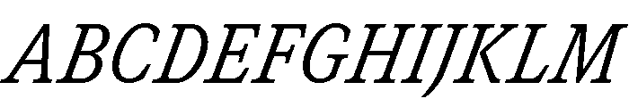 GTCanon SNarrowRegularItalic 2 Font UPPERCASE
