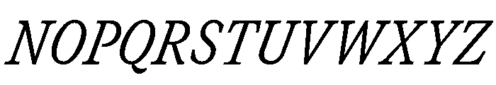 GTCanon SNarrowRegularItalic 2 Font UPPERCASE