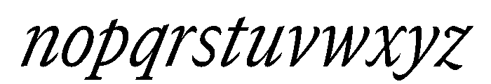 GTCanon SNarrowRegularItalic 2 Font LOWERCASE