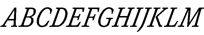 GTCanon SNarrowRegularItalic Font UPPERCASE