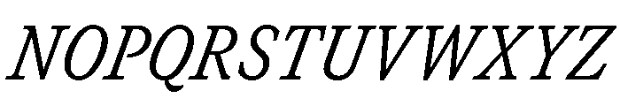 GTCanon SNarrowRegularItalic Font UPPERCASE