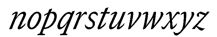 GTCanon SNarrowRegularItalic Font LOWERCASE