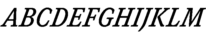GTCanon SNarrowSemiboldItalic Font UPPERCASE