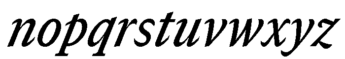 GTCanon SNarrowSemiboldItalic Font LOWERCASE