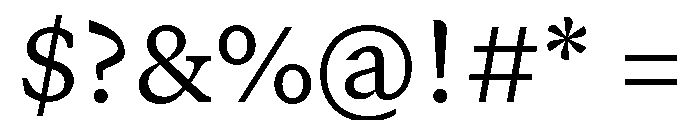 GTCanon SRegular 2 Font OTHER CHARS