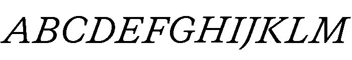 GTCanon SRegularItalic 2 Font UPPERCASE