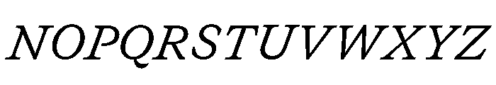 GTCanon SRegularItalic 2 Font UPPERCASE