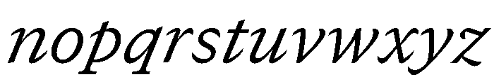 GTCanon SRegularItalic 2 Font LOWERCASE