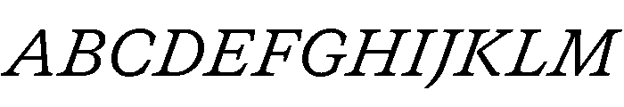 GTCanon SRegularItalic Font UPPERCASE