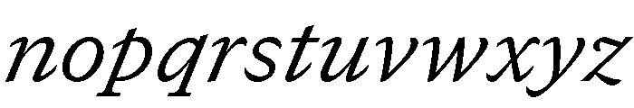 GTCanon SRegularItalic Font LOWERCASE