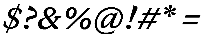 GTCanon SSemiboldItalic 2 Font OTHER CHARS