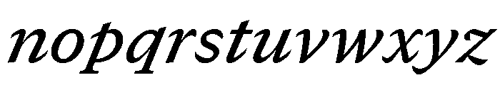 GTCanon SSemiboldItalic Font LOWERCASE