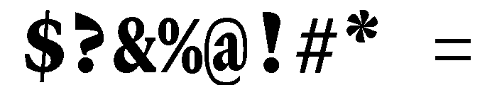 GTCanonMono Black Font OTHER CHARS