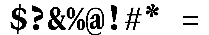 GTCanonMono Heavy Font OTHER CHARS