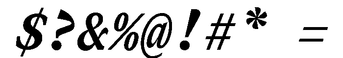 GTCanonMono HeavyItalic Font OTHER CHARS