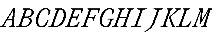 GTCanonMono LightItalic Font UPPERCASE