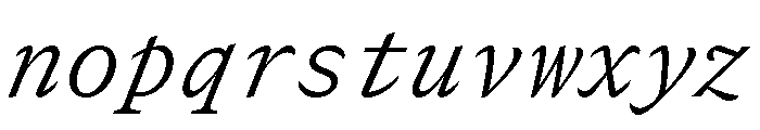 GTCanonMono LightItalic Font LOWERCASE