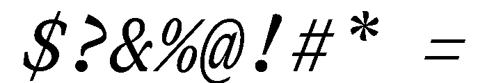 GTCanonMono MediumItalic 2 Font OTHER CHARS