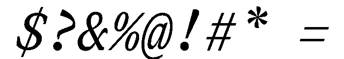GTCanonMono MediumItalic Font OTHER CHARS