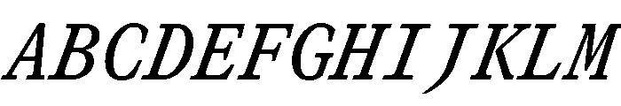 GTCanonMono MediumItalic Font UPPERCASE