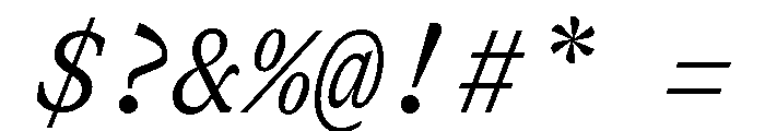 GTCanonMono RegularItalic 2 Font OTHER CHARS