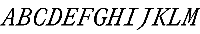 GTCanonMono RegularItalic 2 Font UPPERCASE