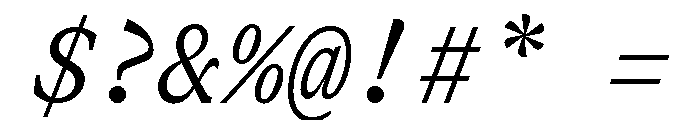GTCanonMono RegularItalic Font OTHER CHARS