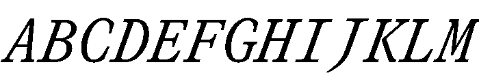 GTCanonMono RegularItalic Font UPPERCASE