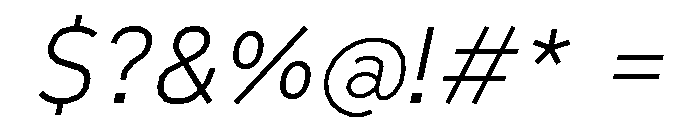 GTCinetype LightItalic 2 Font OTHER CHARS