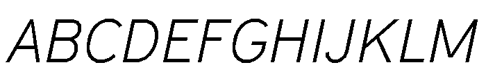 GTCinetype LightItalic 2 Font UPPERCASE