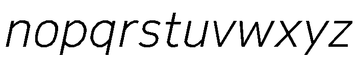 GTCinetype LightItalic 2 Font LOWERCASE