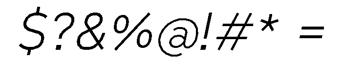GTCinetype LightItalic Font OTHER CHARS