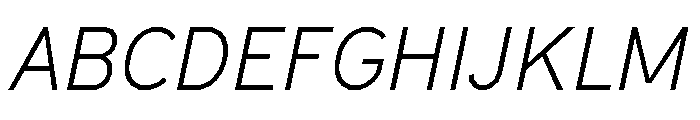 GTCinetype LightItalic Font UPPERCASE