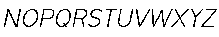 GTCinetype LightItalic Font UPPERCASE
