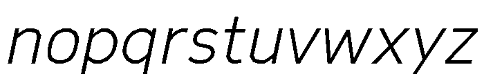 GTCinetype LightItalic Font LOWERCASE