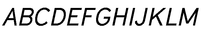 GTCinetype RegularItalic 2 Font UPPERCASE