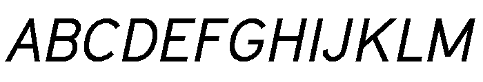 GTCinetype RegularItalic Font UPPERCASE