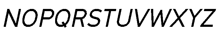 GTCinetype RegularItalic Font UPPERCASE