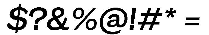 GTEraDisplay MediumOblique Font OTHER CHARS