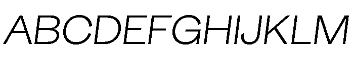 GTEraDisplay ThinOblique Font UPPERCASE