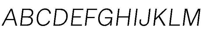 GTEraText ThinOblique 2 Font UPPERCASE