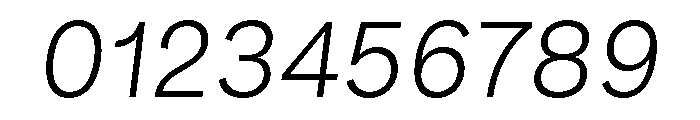 GTEraText ThinOblique Font OTHER CHARS