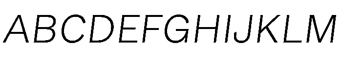 GTEraText ThinOblique Font UPPERCASE