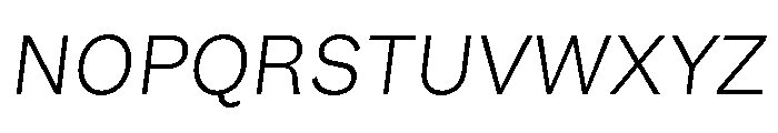 GTEraText ThinOblique Font UPPERCASE