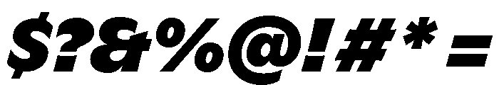 GTFlaireBasic BlackItalic Font OTHER CHARS