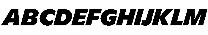 GTFlaireBasic BlackItalic Font UPPERCASE