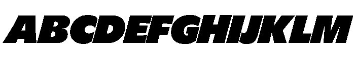 GTFlaireBasic ExtraItalic 2 Font UPPERCASE