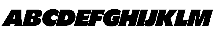 GTFlaireBasic ExtraItalic Font UPPERCASE